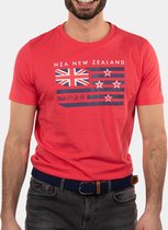 NZA New Zealand Auckland Korte mouw T-shirt - 22BN725 Hoffmans Rood (Maat: M)