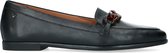 No Stress - Dames - Zwarte leren loafers met chain - Maat 39