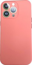 Apple iphone 13PRO Hoesje Back Cover met camera bescherming Donker roze 1x Gratis Glass Screenprotector