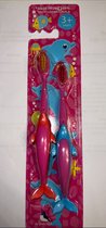 kinder tandenborstel dolfijn roze 2 stuks vanaf 3 jaar - kindertandenborstel - dolfijn tandenborstel