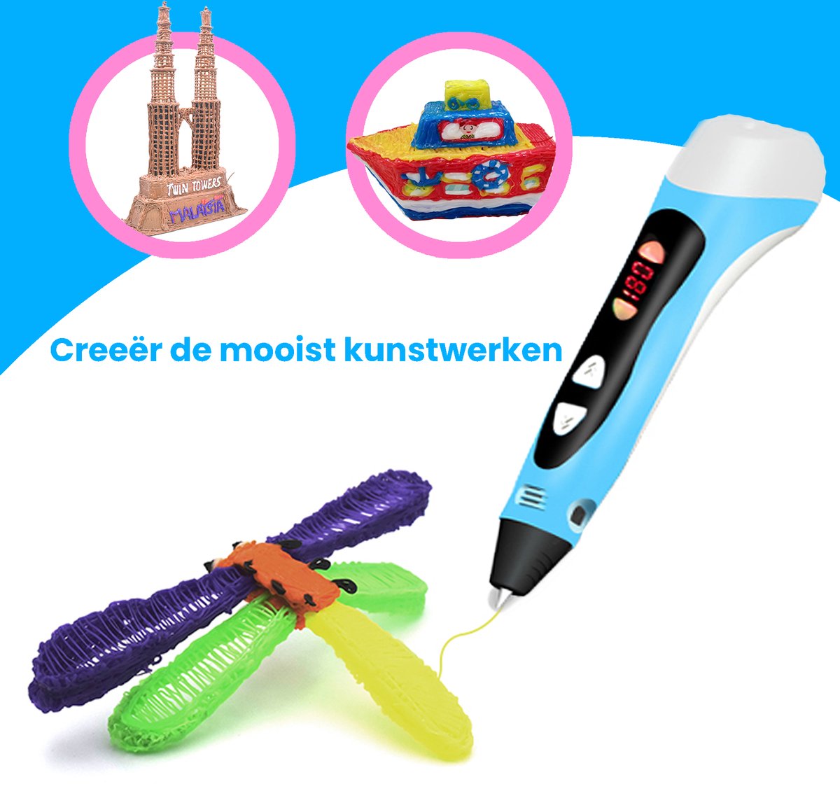 Starter pack stylo 3D – Coffret dessin enfant – Recharges stylo 3D –  Recharges 60