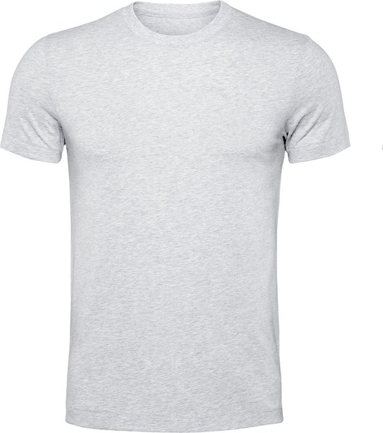 Buzari T-Shirt Heren - 100% katoen - Licht Grijs XL