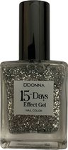 D'Donna - 15-Days Effect Gel Nagellak Glitter - Transparant met zilver glitters - 1 Flesje met 16 ml. inhoud - Nummer 29