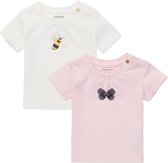 Noppies - shirts - 2pack - Snow White en Primerose pink - korte mouwen - Maat 62