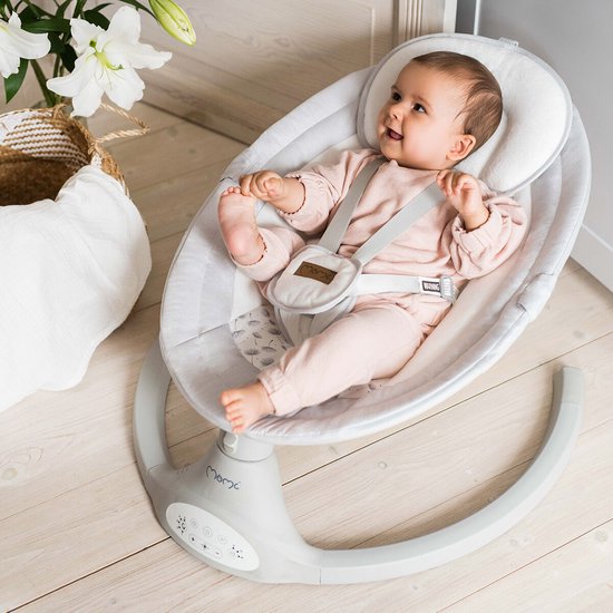 Momi Kenani Light Grey Elektrische Babyschommel BULE00023 van Merkloos — afbeelding 4