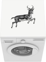 Wasmachine beschermer mat - Vintage - Hert - Wit - Breedte 60 cm x hoogte 60 cm