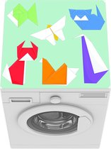 Wasmachine beschermer mat - in origami gevouwen dieren - Breedte 60 cm x hoogte 60 cm