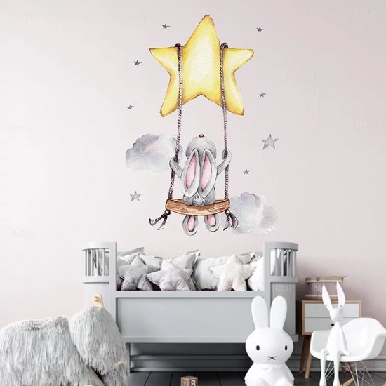 Muurstickers maan en sterren voor de babykamer