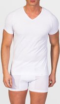 T-shirts 2-Pack - V-hals - Egyptisch katoen - Superkwaliteit - Wit - 2XL/3XL