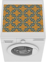 Wasmachine beschermer mat - Patroon - Oranje - Mozaïek - Breedte 55 cm x hoogte 45 cm