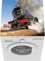 Wasmachine beschermer mat - Een donkere stoomtrein tijdens een zonnige middag in Zuid-Afrika - Breedte 60 cm x hoogte 60 cm