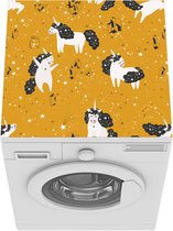 Wasmachine beschermer mat - Meisjes - Unicorn - Sterren - Patronen - Breedte 60 cm x hoogte 60 cm