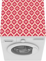Wasmachine beschermer mat - Patroon - Kerst - Feest - Breedte 60 cm x hoogte 60 cm