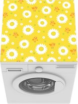 Wasmachine beschermer mat - Kamille - Patronen - Lente - Pasen - Breedte 60 cm x hoogte 60 cm