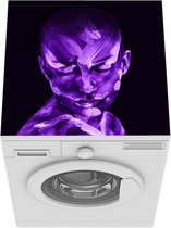 Wasmachine beschermer mat - Kunstzinnige vrouw - Breedte 60 cm x hoogte 60 cm