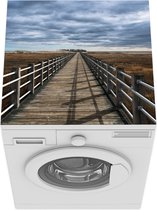 Wasmachine beschermer mat - Connecticut - Brug - Hout - Breedte 60 cm x hoogte 60 cm