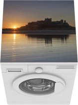 Wasmachine beschermer mat - Kasteel - Water - Zon - Breedte 60 cm x hoogte 60 cm