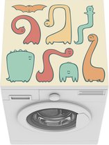 Wasmachine beschermer mat - Illustratie - Dinosaurus - Kinderen - Kleuren - Breedte 60 cm x hoogte 60 cm