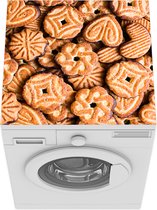 Wasmachine beschermer mat - Met suiker bestrooide koekjes - Breedte 60 cm x hoogte 60 cm