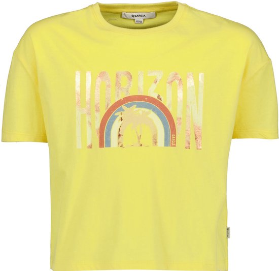 GARCIA Meisjes T-shirt Geel - Maat 164/170