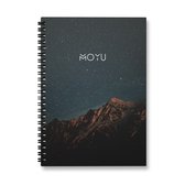 MOYU Ringband A5 - Premium Hardcover - Midnight Mountain - Uitwisbaar Notitieboek - Duurzaam Steenpapier