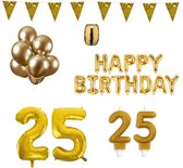 25 jaar Verjaardag Versiering Pakket Goud