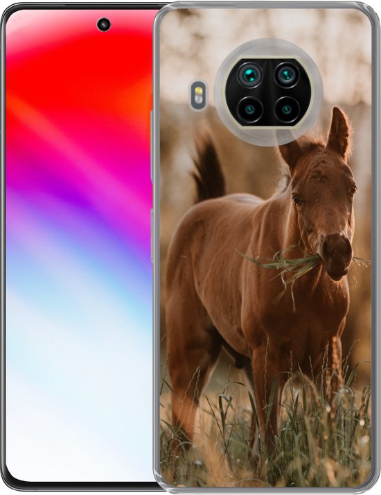 Coque Xiaomi Mi 10T Lite 5G - Cheval - Soleil - Herbe - Coque en Siliconen