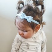 Baby haarbandje met dubbele strik - bluebird | Blauw | Baby