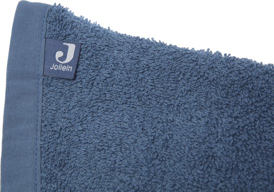 Jollein - Baby Washandje Badstof Ears (Jeans Blue) - Katoen - Baby Washand, Washandjes -16x70cm — afbeelding 4