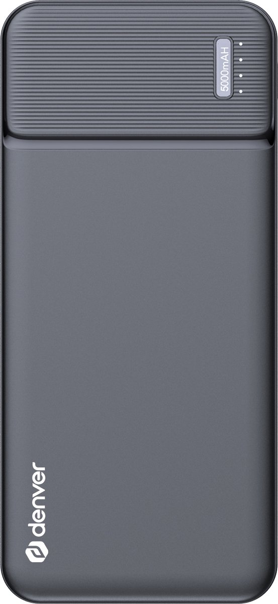 Denver Powerbank 5000 mAh - Met batterij indicator - USB - Micro USB - Universele Powerbank voor o.a. Apple iPhone / Samsung - Zwart - PBS5007
