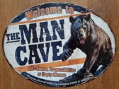 Welcome to the Man Cave - Ovaal metalen wandbord - 30x40 cm