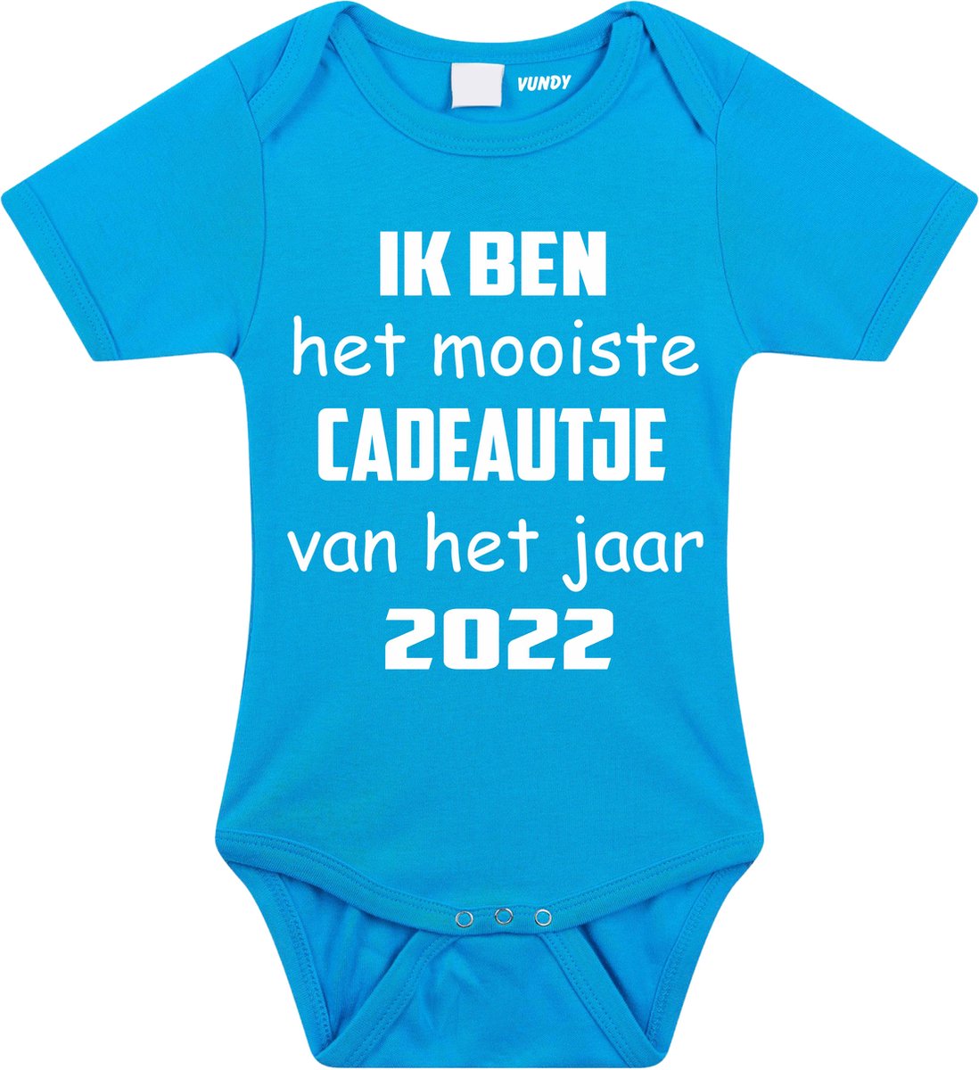 Baby rompertje met leuke tekst | Ik ben het mooiste cadeautje van het jaar 2022 |zwangerschap aankondiging | cadeau papa mama opa oma oom tante | kraamcadeau | maat 56 blauw
