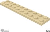 LEGO Plaat 2x10, 3832 Tan 50 stuks