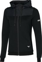 Mizuno Athletic Sweat Jacket Dames - sportvest - zwart - maat XS