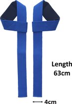 Powerlifting Straps - Deadlift straps - Polsbescherming lift straps - Lifting straps voor fitness - 2Stuks - Blauw