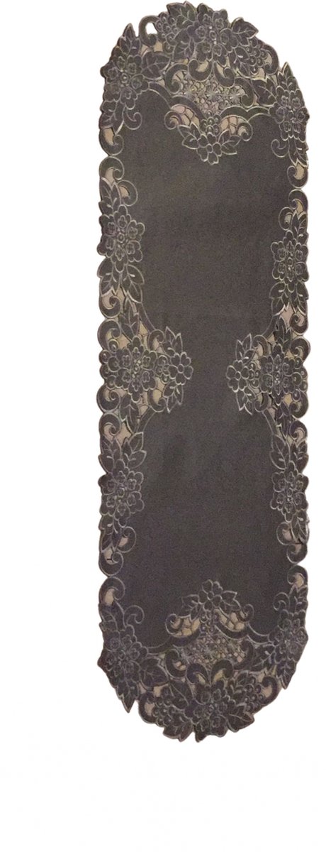 Siervolle Tafelkleed / Tafelloper | Tafellaken / Versiering | 40x110 CM - Zwart