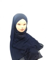 Instant kruise hijab, mooie blauwe hoofddoek, hijab, sjaal, scarves.