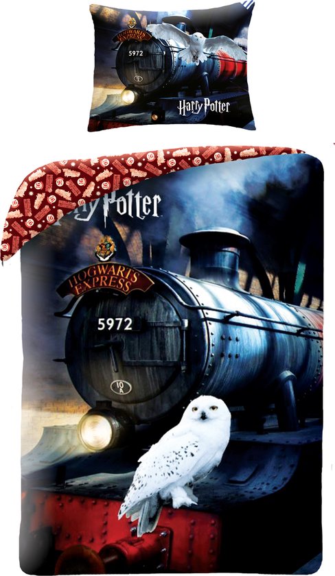 Foto: Harry potter dekbedovertrek hogwarts express eenpersoons 140 x 200 cm katoen