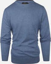 Steppin' Out Mannen Trui Steppin' Out Lente/Zomer 2022 Trui Cotton Cashmere Crewneck Mannen - Regular Fit - Katoen - Blauw (L) Blauw Katoen Maat: L