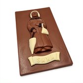 Chocolade Sara 50 jaar | 300gr | 21cm | Melk | In luxe gouden verpakking
