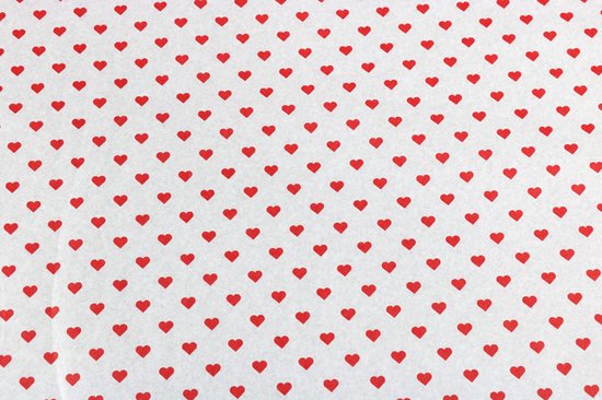 Zijdepapier vloeipapier inpakpapier hartjes zijdevloei - 50x70 cm 17gr - 100 vellen - Verhuispapier - knutselen - inpakken en beschermen