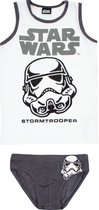 Star Wars - Stormtrooper - Jongens Ondergoedset - Wit/Grijs - Maat 140 cm