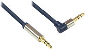 Premium audio kabel 3.5mm jack haaks 1,50 mtr.