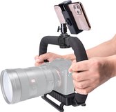 YONO Stabilisator Statief Handheld voor Camera en Accessoires - Professionele Stabilizer Handheld Beugel geschikt voor Actioncam / Smartphone / Videorecorder / Vlog / Youtube / Tiktok / Lamp / Microfoon - Zwart