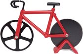YONO Pizzasnijder Fiets - Pizza Snijder - Pizzames - Roller - Cutter - Rood