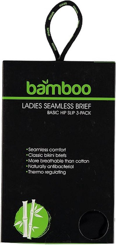 Apollo dames Basic Hip slip | Bamboo naadloos | MAAT XL | 3-pack | zwart