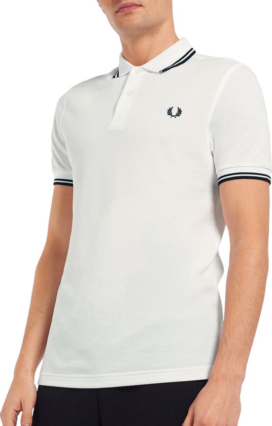 Fred Perry - Polo M3600 Wit - Modern-fit - Heren Poloshirt Maat M