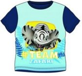 Dreamworks - t-shirt - team zafari - blauw/navy - maat 110