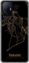 Telefoonhoesje Geschikt voor Xiaomi 11T Pro hoesje - Seraing - Kaart - Goud - Siliconen Telefoonhoesje