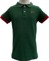 KAET - Polo - T-shirt- Jongens - Mini - (128/134) -Groen-Rood